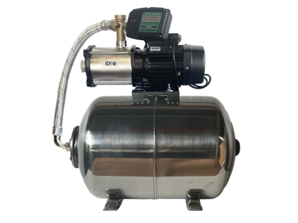 Home Water Pump System MCI 3-6 INOX / 60L with IBO PRESS SX Stainless Steel, 750W, 3000 l/h, Head 56.5m, Dry-Run Protection