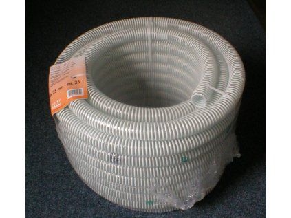 Suction hose 25mm (1") for pumps and home water systems, spiral-reinforced, transparent