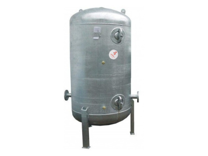 Galvanized pressure vessel HVP 1000L with sight glass 8bar, vertical, for home water systems, without bladder