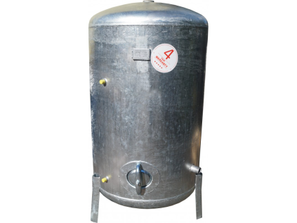 Galvanized pressure vessel HVP 500L with sight glass 6 bar, vertical, for home water systems, without bladder, for drinking water
