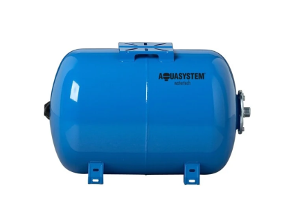 Tlaková nádoba AQUASYSTEM TN 100l, horizontálna - ležatá pre domáce vodárne, 10 bar, oceľová s EPDM vakom, pripojenie 1"