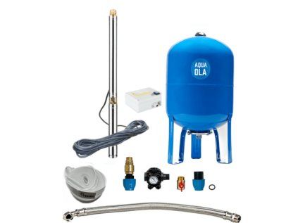 Home water system with submersible pump Omnigena AQUA ST 3T-32 / 50L - RTS for water from a well