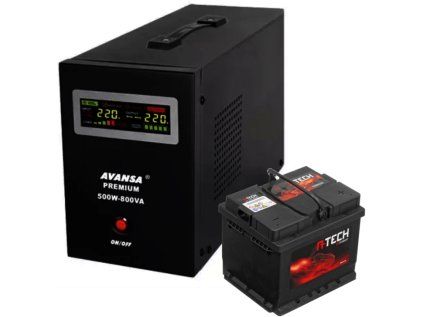 Záložný zdroj pre obehové čerpadlá AVANSA UPS 500W 12V + batéria pre kotol a kúrenie