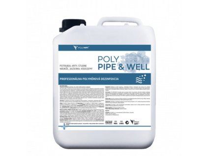 POLY PIPE & WELL dezinfekcia studne a nádrží 10l, polymérová, bez chlóru, na vrty a retenčné nádrže