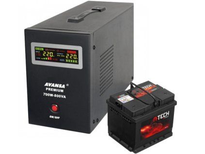 Záložný zdroj pre obehové čerpadlá AVANSA UPS 700W 12V + batéria, náhradný zdroj pre kotol a kúrenie