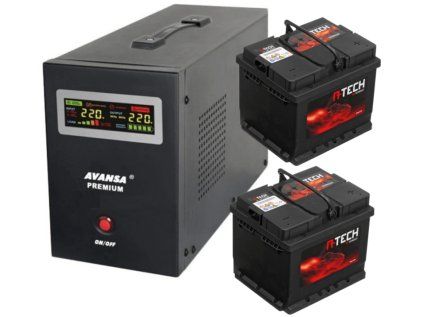 Záložný zdroj pre obehové čerpadlá AVANSA UPS 1050W 24V + 2 batérie, náhradný zdroj pre kotol a kúrenie