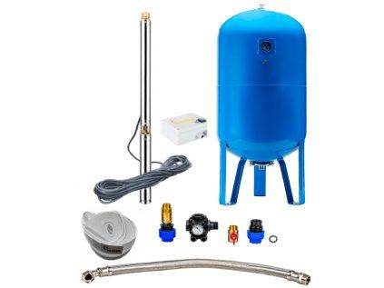 Domáca vodáreň s ponorným čerpadlom Omnigena AQUA ST 3T-23 / 150L - RTS do studne a vrtu, odolná voči piesku, 230V