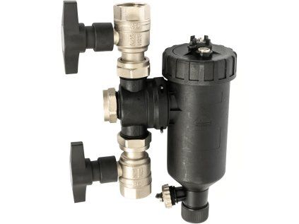 Magnetic filter IBF-07 1" brass dirt separator for heating, 9000 Gauss
