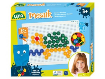 LENA Barevná kloboučková mozaika 80ks