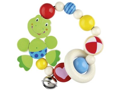 HEIMESS Chrastítko - pružný kroužek Žabka