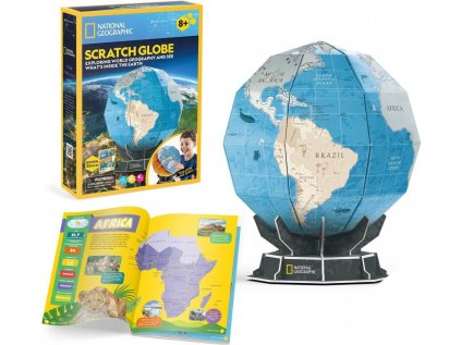 CUBICFUN 3D puzzle Glóbus (stírací) 32 dílků