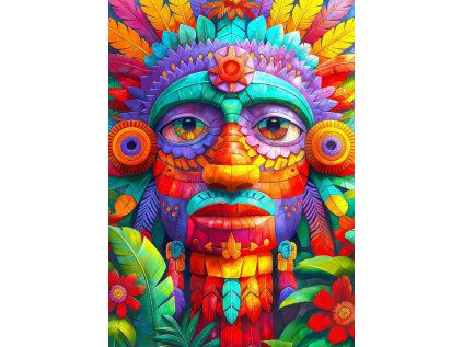 ENJOY Puzzle Barevný totem 1000 dílků