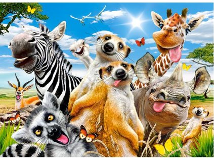 CASTORLAND Puzzle Africké selfie 200 dílků