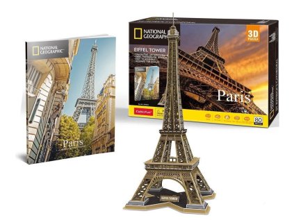 CUBICFUN 3D puzzle National Geographic: Eiffelova věž 80 dílků