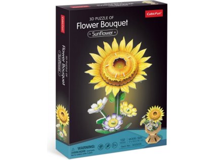 CUBICFUN 3D puzzle Kytice slunečnice 102 dílků