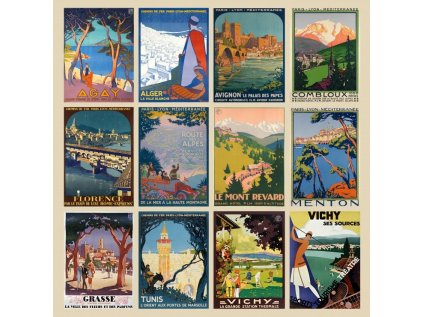 GRAFIKA Čtvercové puzzle Plakáty z Roger Broders 1000 dílků