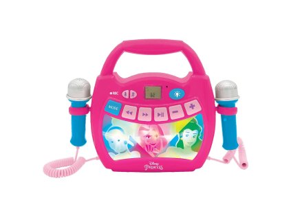 Lexibook Svietiaci digitálny karaoke prehrávač s 2 mikrofónmi - Disney Princezné