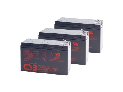 CSB HR 1234W F2, 12V, 34W, Sada batérií, 3ks