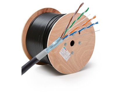 KELINE Kábel FTP (F/UTP) 4x2xAWG24 5E 500m vonkaj