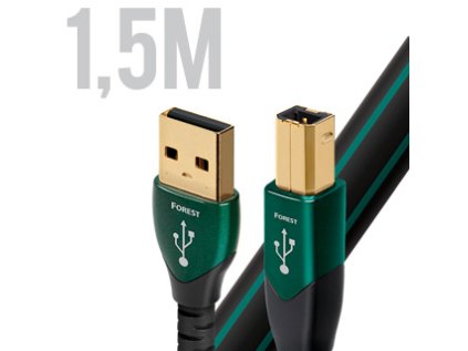 AUDIOQUEST Forest, Kábel 1.5m, USB A - USB B