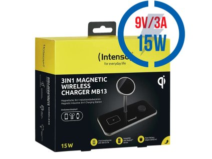 INTENSO MB13, 3v1 Bezdrôtová (Qi) nabíjačka 15W