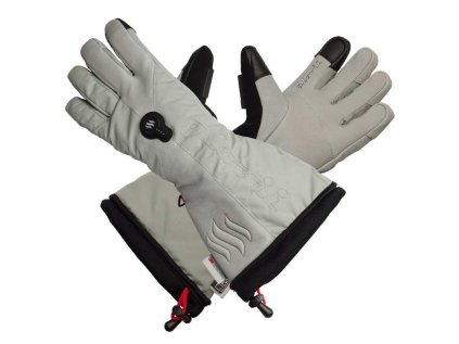 GLOVII Ski, Vyhrievané rukavice, XL, šedé