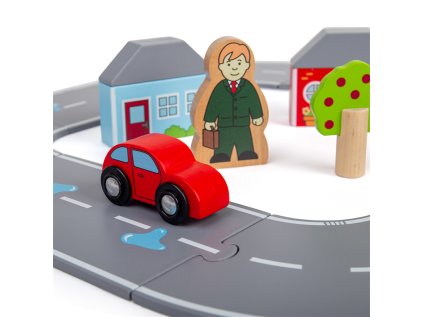 Bigjigs Rail Drevená autodráha osmička