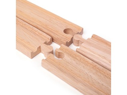 Bigjigs Rail Dlhé rovné koľajnice 21 cm 4 ks