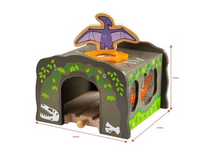 Bigjigs Rail Dinosaurie tunel T. rex