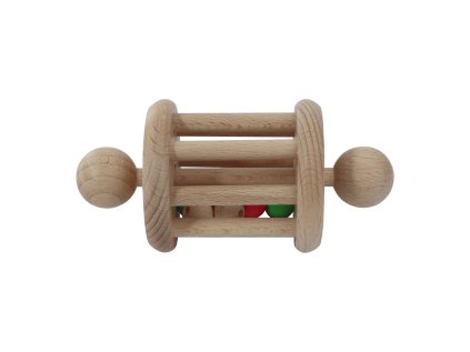 Drevená hrkálka prírodná