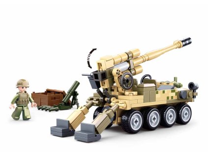 Sluban Army Model Bricks M38-B0751 Mobilní kanón 8x8 s pozemním minometem