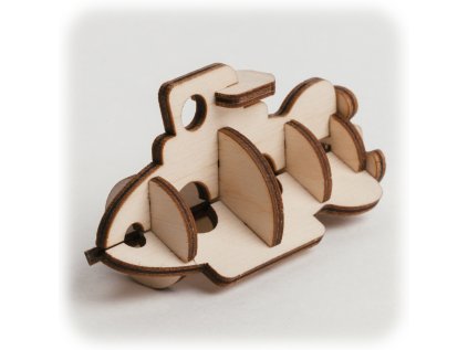 CuteWood Drevené 3D puzzle Ponorka
