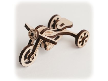 CuteWood Drevené 3D puzzle Motocykel