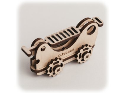 CuteWood Drevené 3D puzzle Hasičský voz