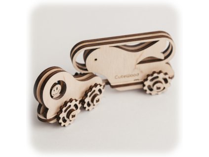 CuteWood Drevené 3D puzzle Rybie voz