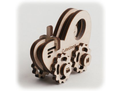 CuteWood Drevené 3D puzzle Traktor