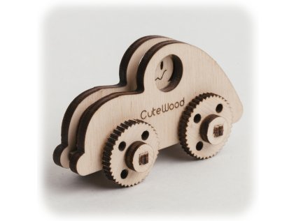 CuteWood Drevené 3D puzzle Auto