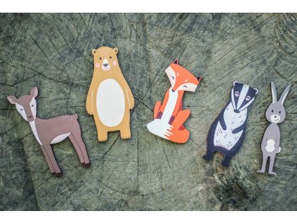 BeWooden Drevená magnetka medvedík Péťa