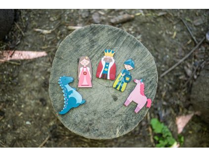 BeWooden Drevená magnetka Kráľovstvo - súprava 5 ks