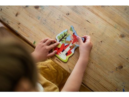 BeWooden 4 sady Puzzle 2,3,4,5 - Lišárna