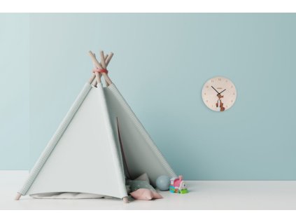 BeWooden Drevené hodiny Fox Clock