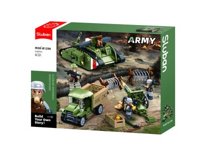 Sluban Army M38-B1296 Tank WWII Mark Vs