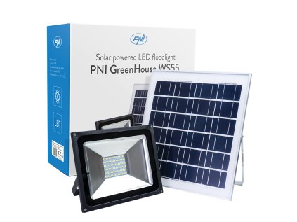 50W PNI GreenHouse WS55 LED reflektor so solárnym panelom a batériou