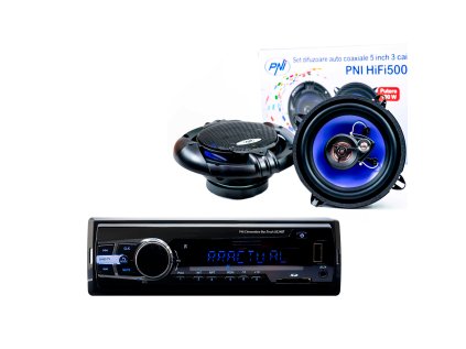 Balík Rádio MP3 do auta PNI Clementine 8524BT 4x45w + Koaxiálne reproduktory do auta PNI HiFi500, 100 W, 12,7 cm