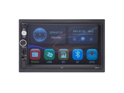 PNI V8270 2 DIN multimediálna navigácia s GPS MP5, 7 palcová dotyková obrazovka, FM rádio, Bluetooth, Mirror Link, AUX, USB, microSD