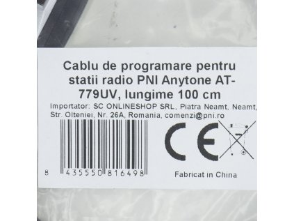 Programovací kábel pre PNI rádiostanice Anytone AT-779UV, dĺžka 100 cm RJ45 konektor