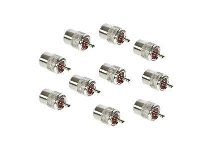 Sada 10bc zástrčiek PL259 pre kábel RG58