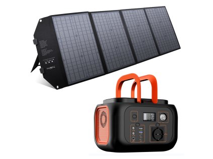 Elektráreň PNI GreenHouse SP600 s prenosným 100W solárnym panelom, lítiová batéria 600Wh, 230V, 600W čistý sínusový výstup, 2 x 12V, 2 x USB QC, 2 x USB typu C