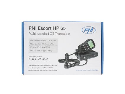 CB rádiostanica PNI Escort HP 65 ASQ, multi-norm, Noise Blanker, ASQ, nastaviteľné SQ, 12 V - 24 V, súčasťou balenia zástrčka do zapaľovača