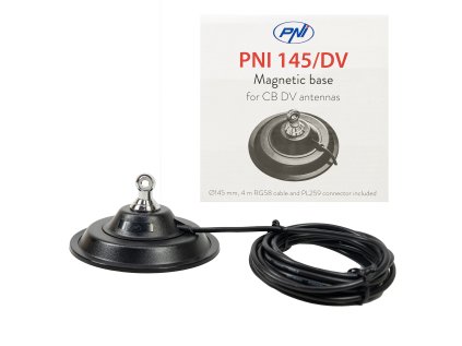 Magnetická základňa PNI 145/DV 145mm obsahuje 4m kábel a zástrčku PL259